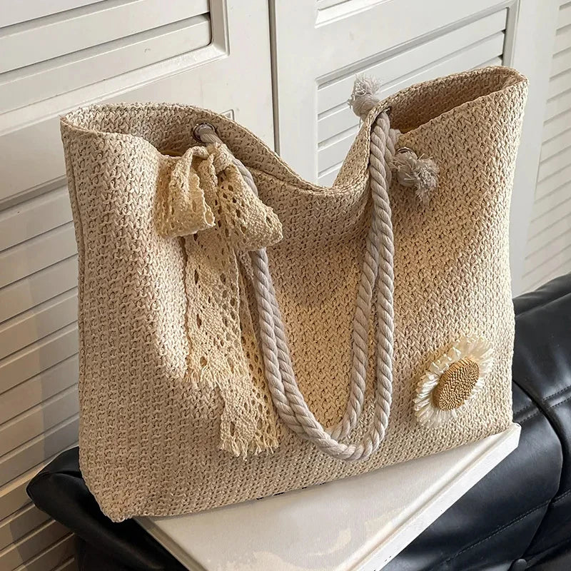 Sac Cabas Osier Bohème