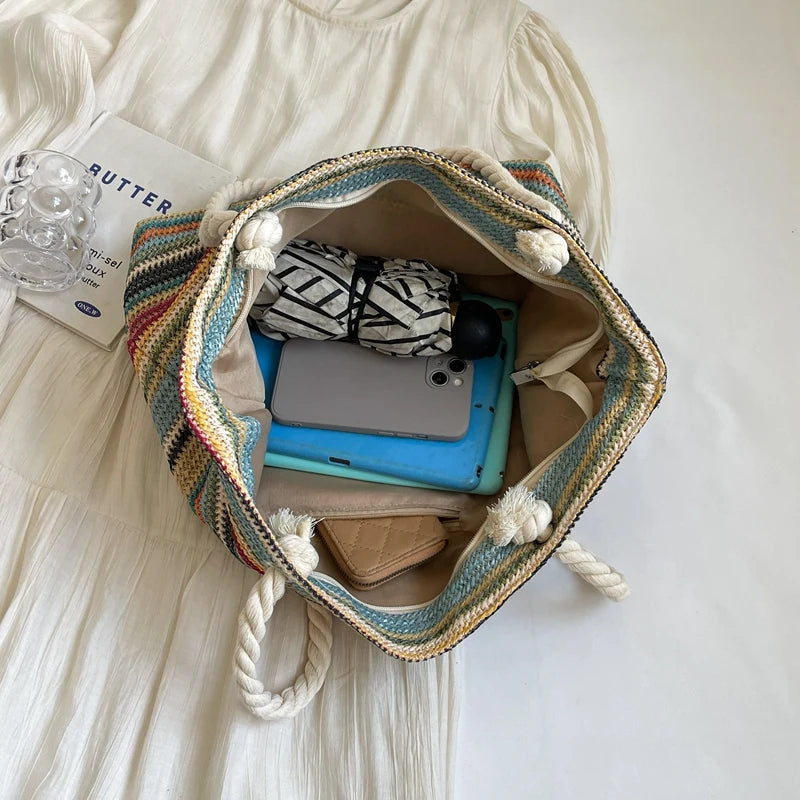 Sac Cabas Paille Bohème