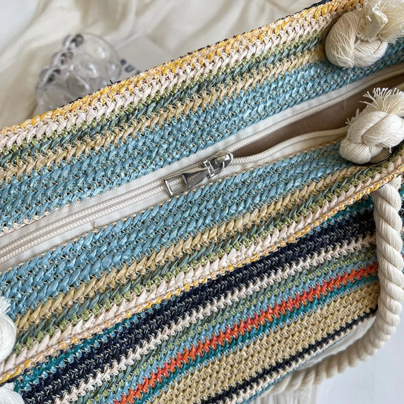 Sac Cabas Paille Bohème