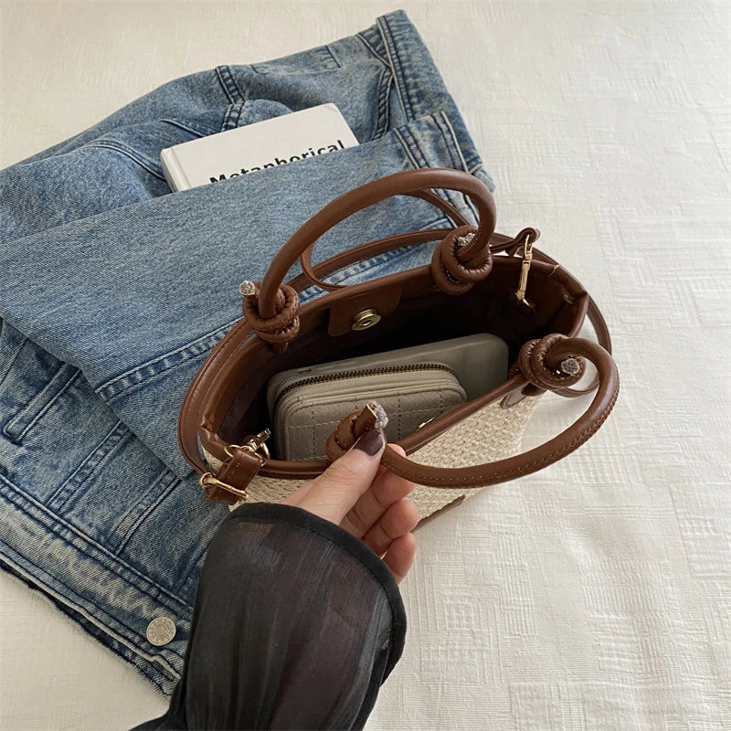 Sac Paille Rectangulaire Chic