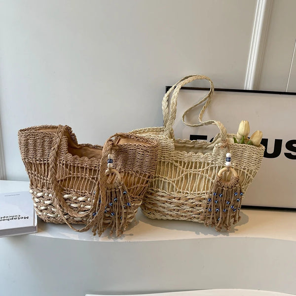 Sac Panier en Osier Tressé