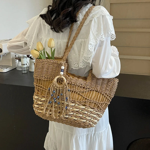 Sac Panier en Osier Tressé