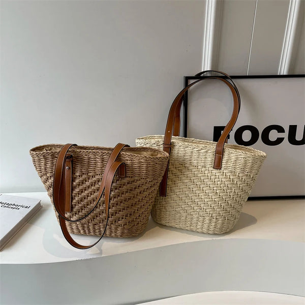Sac Panier Osier Bohème