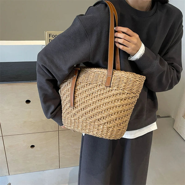 Sac Panier Osier Bohème
