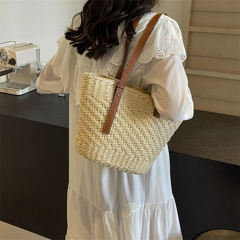 Sac Panier Osier Bohème
