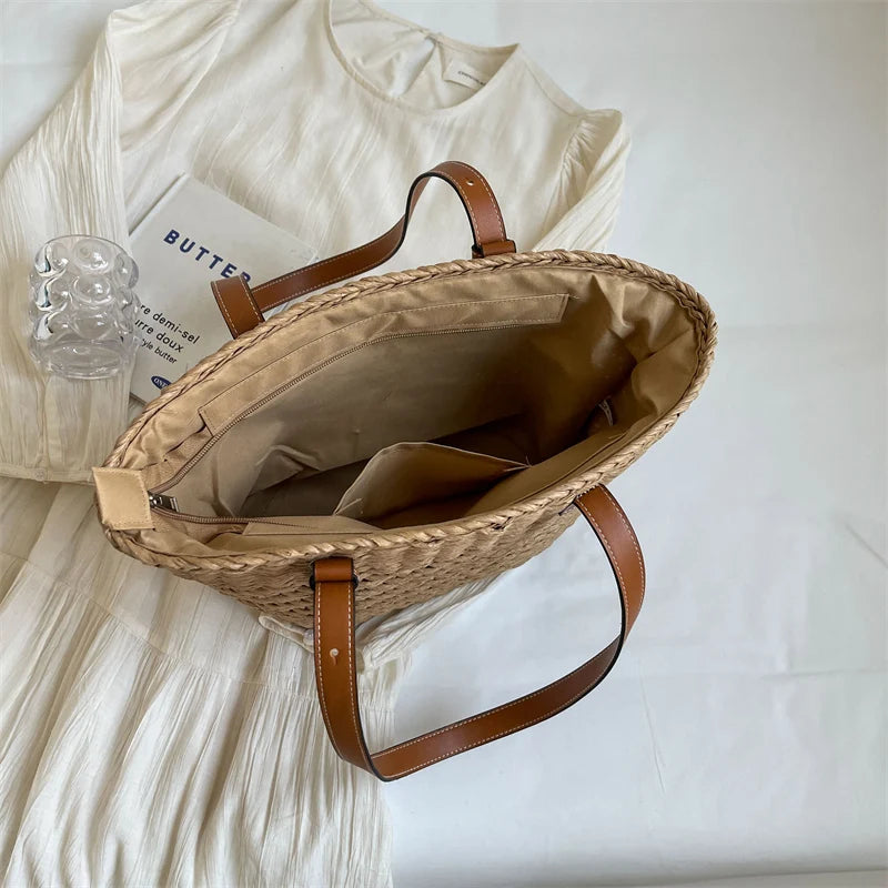 Sac Panier Osier Bohème