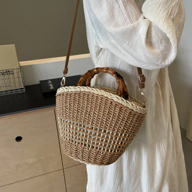 Sac Panier Paille Chic