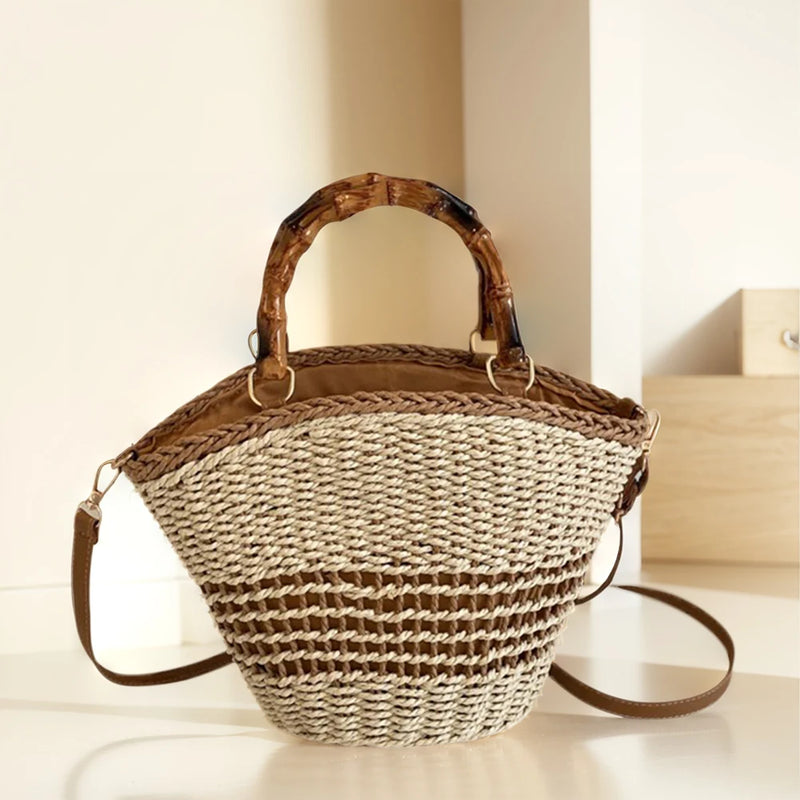 Sac Panier Paille Chic